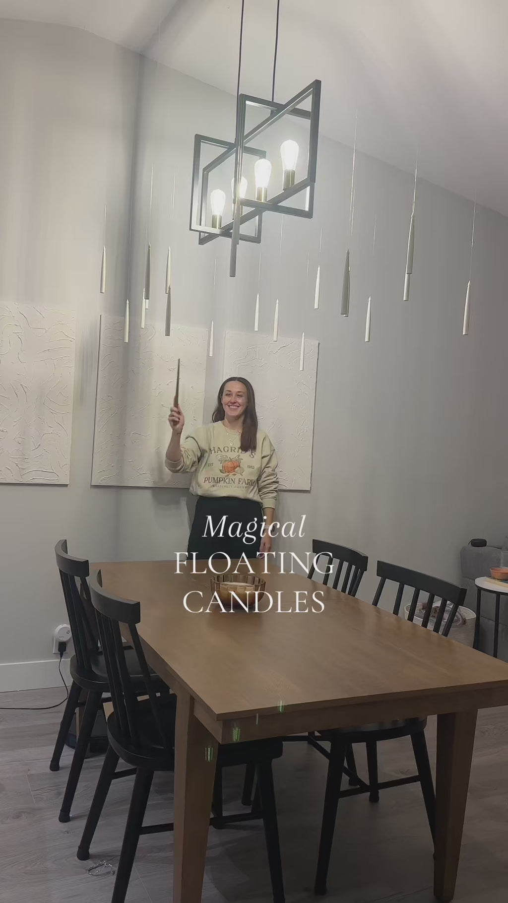 Hollowick floating candles on a porch, second clip